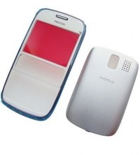 Obudowa (przd + klapka) Nokia 302 Asha - biaa (oryginalna)
