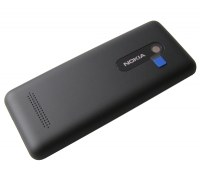 Klapka baterii Nokia 206 Asha - czarna (oryginalna)