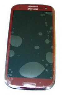 Obudowa przednia z ekranem dotykowym i wywietlaczem Samsung GT-i9300 Galaxy S3 - czerwony (oryginalna)