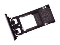 Szufladka karty Sony F8132 Xperia X Performance Dual - czarna (oryginalna)