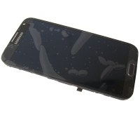 Obudowa przednia z ekranem dotykowym i wywietlaczem Samsung N7105 Galaxy Note II LTE - szara (oryginalna)