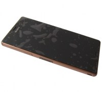Obudowa przednia z ekranem dotykowym i wywietlaczem Sony D6633 Xperia Z3 Dual SIM - copper (oryginalna)