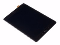 Obudowa przednia z ekranem dotykowym i wywietlaczem Samsung SM-T550 Galaxy Tab A 9.7 WiFi - czarna (oryginalna)