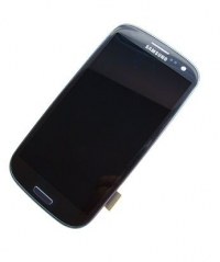 Obudowa przednia z ekranem dotykowy i wywietlaczem Samsung GT-i9300 Galaxy S3 - niebieska (oryginalna)