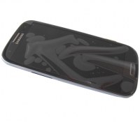 Obudowa przednia z ekranem dotykowy i wywietlaczem Samsung GT-i9305 Galaxy S3 LTE - niebieska (oryginalna)