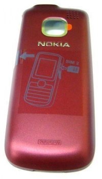 Klapka baterii Nokia C2-00 - czerwona (oryginalna)