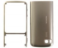 Obudowa (przd+klapka) Nokia C3-01 - zota (khaki gold) (oryginalna)