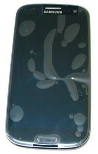 Obudowa przednia z ekranem dotykowy i wywietlaczem Samsung GT-i9305 Galaxy S3 LTE - czarna (oryginalna)