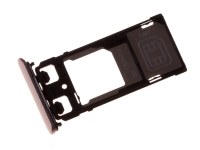 Szufladka karty Sony F5122 Xperia X Dual - rowa (oryginalna)