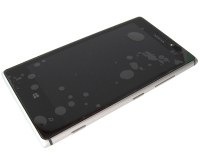 Obudowa przednia z ekranem dotykowy i wywietlaczem Nokia Lumia 925 - srebrna (oryginalna)
