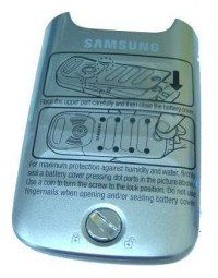 Klapka baterii Samsung C3350 Solid - szara (oryginalna)