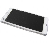 Obudowa przednia z ekranem dotykowym i wywietlaczem Sony D5803/ D5833 Xperia Z3 Compact - biaa (oryginalna)