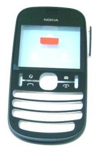 Obudowa przednia Nokia 201 - grafitowa (oryginalna)