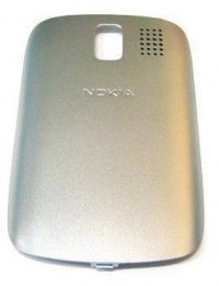 Klapka baterii Nokia 302 Asha - srebrna (oryginalna)