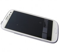 Obudowa przednia z ekranem dotykowym i wywietlaczem Samsung I9300i Galaxy S3 Neo/ I9301 Galaxy S3 Neo - biaa (oryginalna)