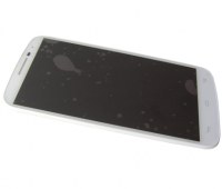 Obudowa przednia z ekranem dotykowym i wywietlaczem Alcatel OT 7050Y One Touch Pop S9 - biaa (oryginalna)