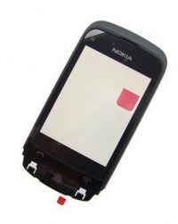 Obudowa przednia (z ekranem dotykowym) Nokia C2-02/ C2-03/ C2-06/ C2-07/ C2-08/ C2-09 - czarna (oryginalna)