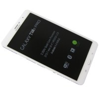 Obudowa przednia z ekranem dotykowym i wywietlaczem Samsung SM-T325 Galaxy Tab Pro 8.4 LTE - biaa (oryginalna)