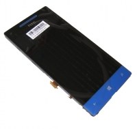 Obudowa przednia z ekranem dotykowym i wywietlaczem HTC Windows Phone 8S Domino, A620e - niebieska (oryginalny)