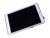 Obudowa przednia z ekranem dotykowym i wywietlaczem Samsung SM-T555 Galaxy Tab A 9.7 LTE - biaa (oryginalna)