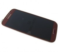 Obudowa przednia z ekranem dotykowym z wywietlaczem Samsung I9505 Galaxy S4 LTE - czerwona (oryginalna)