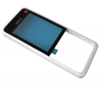Obudowa przednia Nokia 301 Dual SIM - biaa (oryginalna)