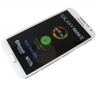 Obudowa przednia z ekranem dotykowym i wywietlaczem Samsung N7105 Galaxy Note II LTE - biaa (oryginalna)