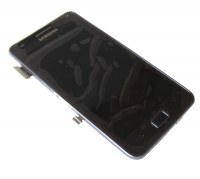 Obudowa przednia z ekranem dotykowy i wywietlaczem Samsung GT-i9105 Galaxy S2 Plus - niebieski (oryginalna)