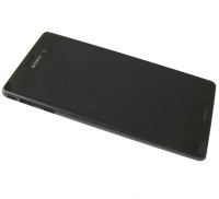 Obudowa przednia z ekranem dotykowym i wywietlaczem Sony E2303/ E2306/ E2353 Xperia M4 Aqua - czarna (oryginalna)