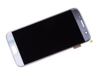 Obudowa przednia z ekranem dotykowym i wywietlaczem Samsung SM-G930F Galaxy S7 - srebrna (oryginalna)