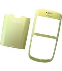 Obudowa (przd+ klapka) Nokia C3-00 - zielona (oryginalna)