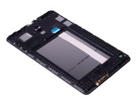 Obudowa przednia z ekranem dotykowym i wywietlaczem Samsung SM-T560 Galaxy Tab E 9.6 WiFi - czarna (oryginalna)