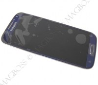 Obudowa przednia z ekranem dotykowym z wywietlaczem Samsung I9505 Galaxy S4 LTE - niebieska (oryginalna)
