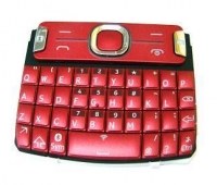 Klawiatura QWERTY Nokia 302 Asha - czerwona (oryginalna)