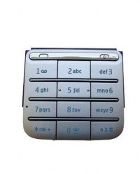Klawiatura Nokia C3-01 - srebrna (oryginalna)