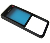 Obudowa przednia Nokia 301 Dual SIM - czarna (oryginalna)