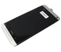 Ekran dotykowy z wywietlaczem HTC One M7 - biay (oryginalny)