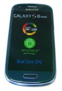Obudowa przednia z ekranem dotykowym i wywietlaczem Samsung I8190 Galaxy S3 Mini - pebble blue (oryginalna)