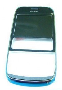 Obudowa przednia Nokia 302 Asha - ciemno szara (oryginalna)