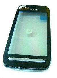Obudowa przednia z ekranem dotykowym Nokia 603 - czarna (oryginalna)