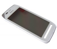 Obudowa przednia z ekranem dotykowym Nokia 603 - biaa (oryginalna)